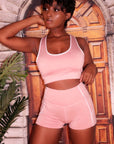 Bra Top Shortie Set with Piping