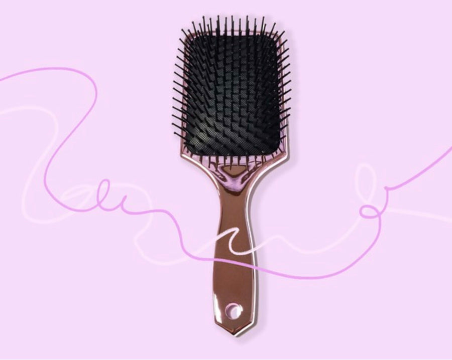 Chrome Paddle Hair Brush